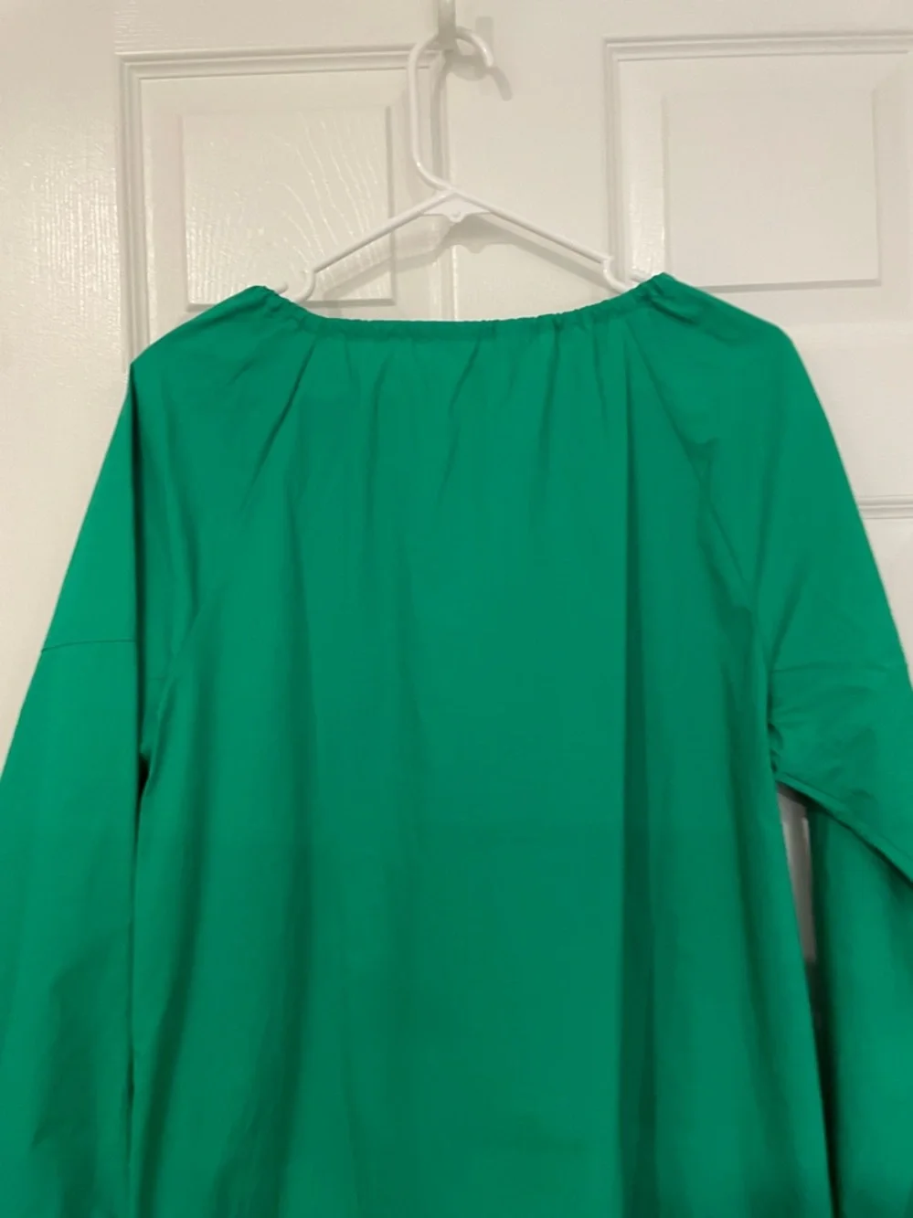 Banana Republic Factory Emerald Poplin Green Tie-Front Tunic in Med nwt